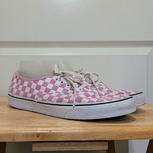EUC Vans Men's 11 Authentic Orchid Light Check Low Top Sneakers